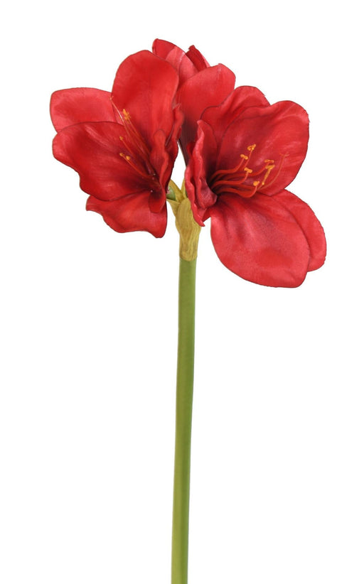 Rød Kunstig Amaryllis Med Stængel 60 Cm