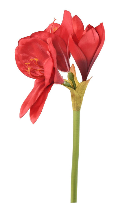 Rød Kunstig Amaryllis Med Stængel 60 Cm