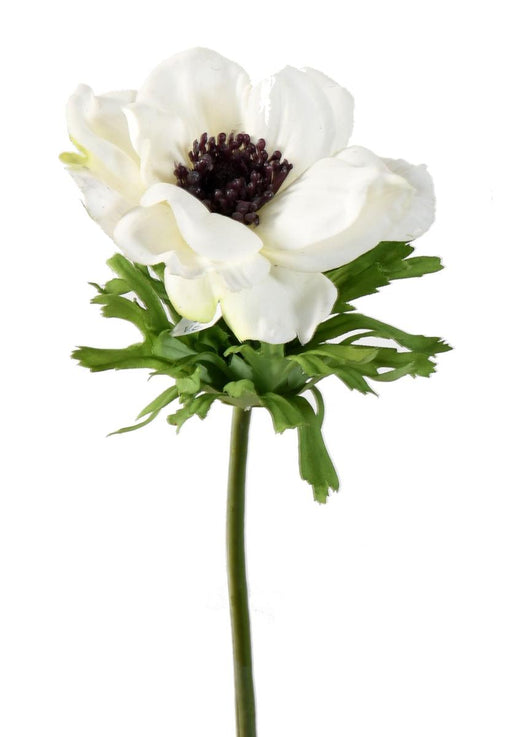 Hvid Kunstig Anemone H.35Cm Til Indretning
