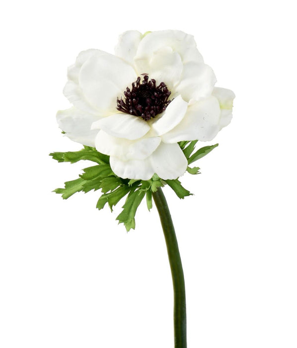 Hvid Kunstig Anemone H.35Cm Til Indretning