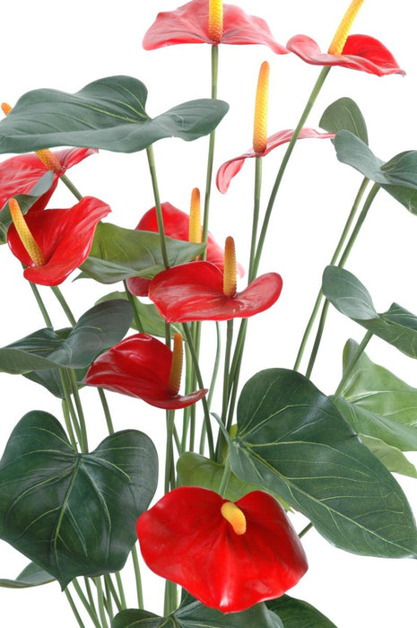 Rød Kunstig Anthurium I Potte 75 Cm Interiør Dekoration