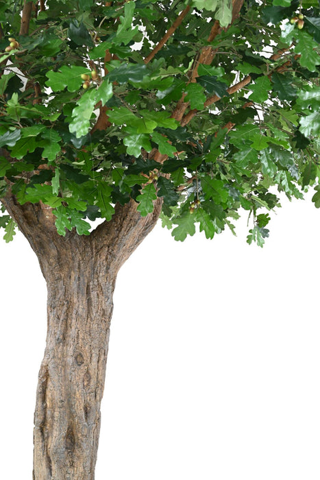 Kunstigt Egetræ 370 Cm Med Dekorativ Plade