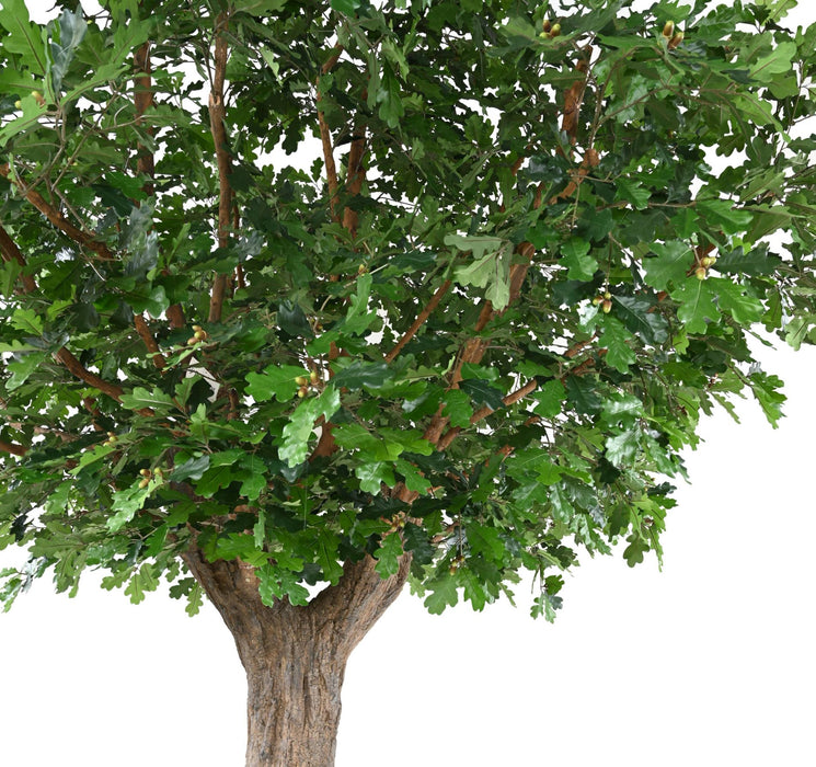 Kunstigt Egetræ 370 Cm Med Dekorativ Plade