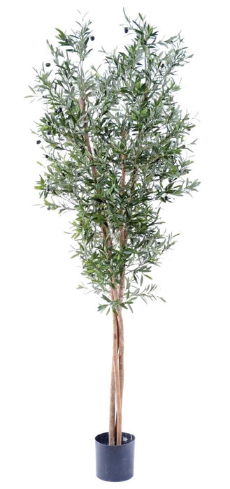 Kunstigt Oliventræ 3 Stammer H.210Cm Indvendig Dekoration