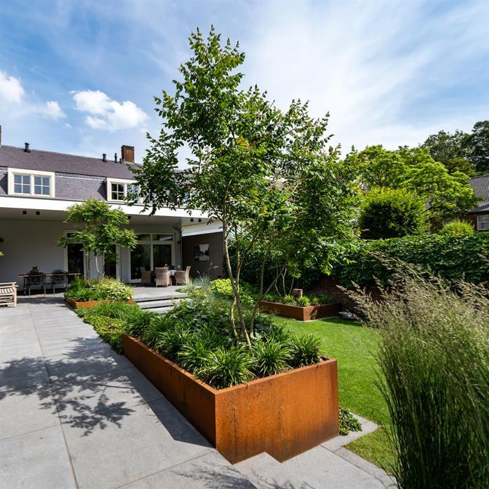 Corten Stål Blomsterkasse Til Udendørs Have