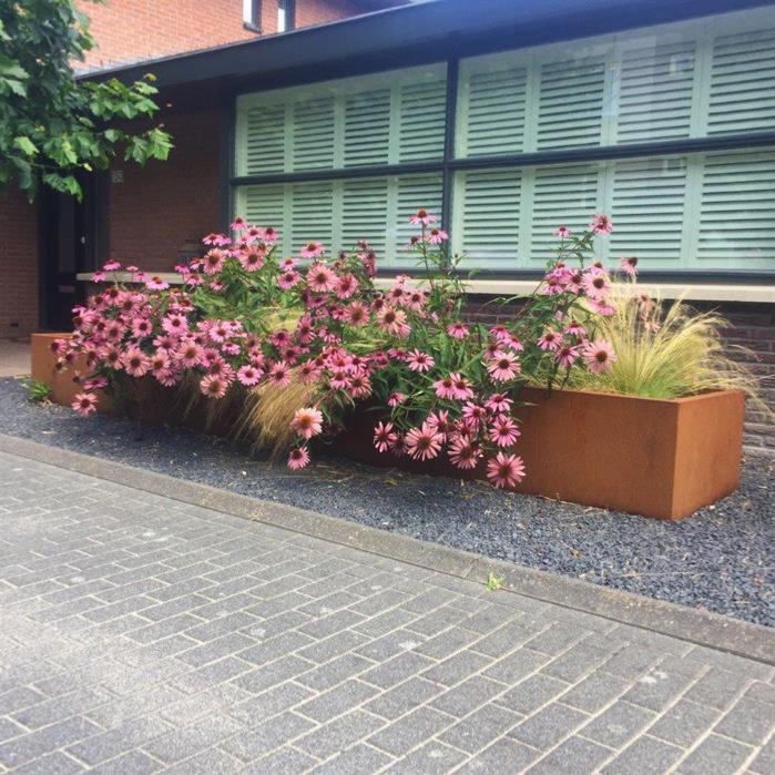 Corten Stål Blomsterkasse Til Udendørs Have