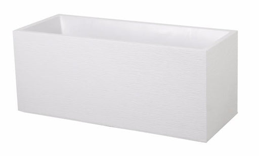 Udendørs Blomsterkasse Med Vandreserve 99,5 Cm Hvid