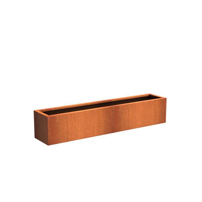 Corten Stål Plantekasse Til Blomster 200X40Cm Have