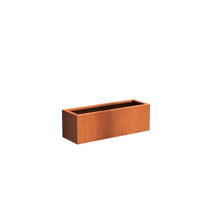 Corten Stål Havebakke 120X40Cm Til Blomster