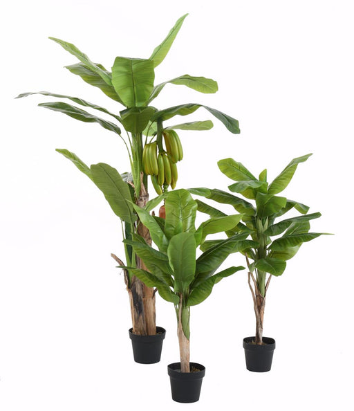 Kunstigt Banantræ 180 Cm Med Bundt Bananer