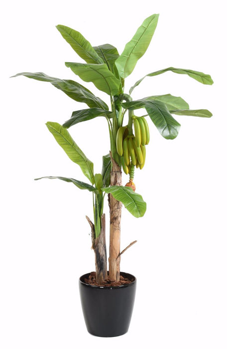 Kunstigt Banantræ 180 Cm Med Bundt Bananer