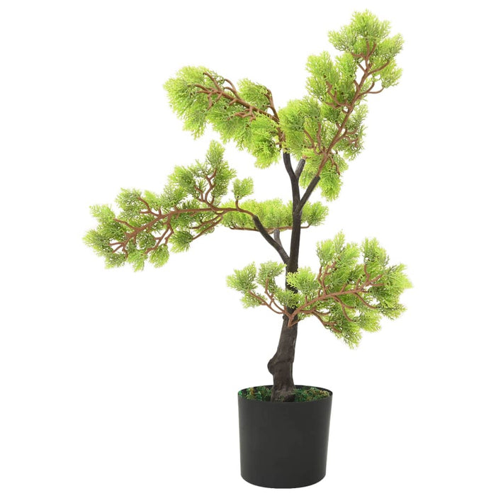 Kunstig Cypres Bonsai Med Pot 60 Cm Grøn