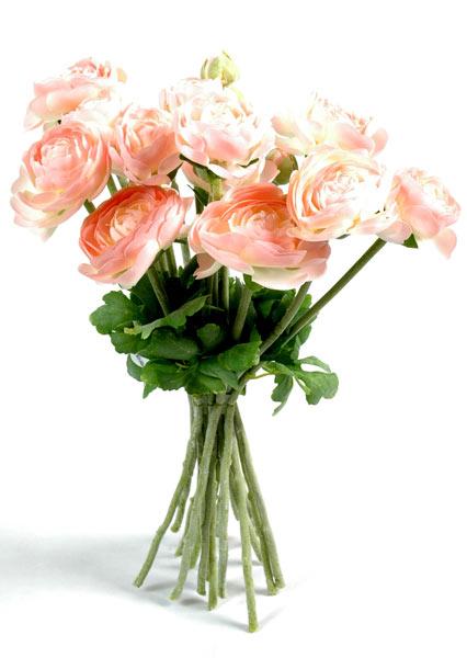 Kunstig Ranunculus Buket 30 Cm Pink