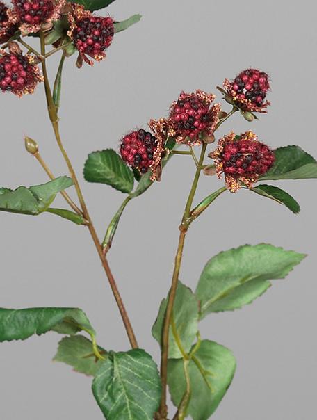 Kunstig Rød Brombærgren 44 Cm Blomsterdekoration
