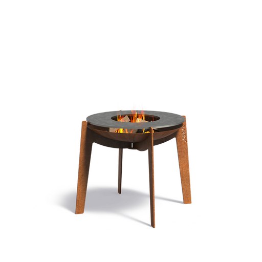 Corten Steel Brazier Med Ø60Cm Kogeplade
