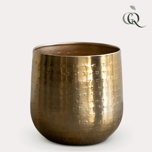 Golden Plant Pot - H16Cm, Ø16Cm
