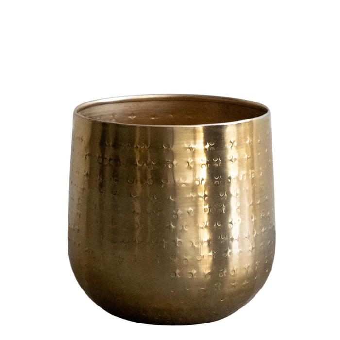 Golden Plant Pot - H16Cm, Ø16Cm