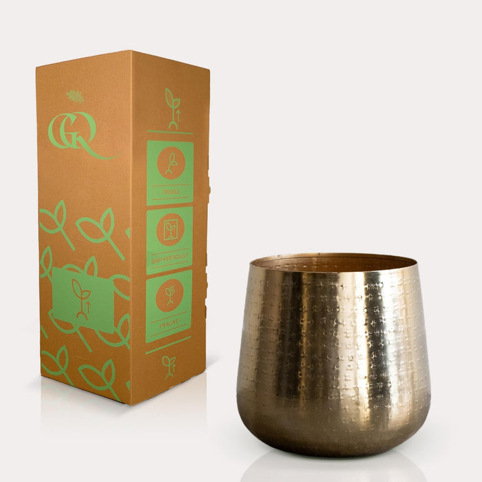 Golden Plant Pot - H23Cm, Ø21Cm