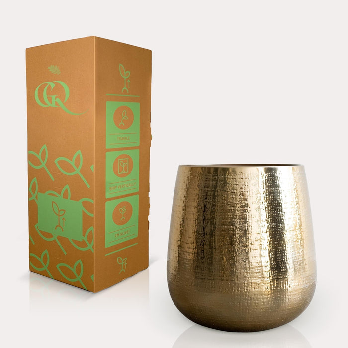 Golden Plant Pot - H40Cm, Ø35Cm