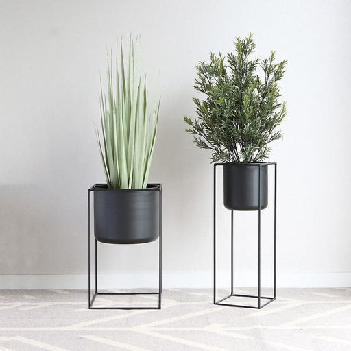 Cuadrado Sort Stående Plantepotte