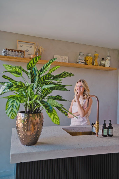 Calathea Makoyana Deluxe - Kunstig Grøn Plante