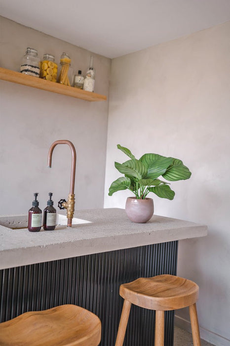 Calathea Orbifolia - Kunstig Grøn Plante