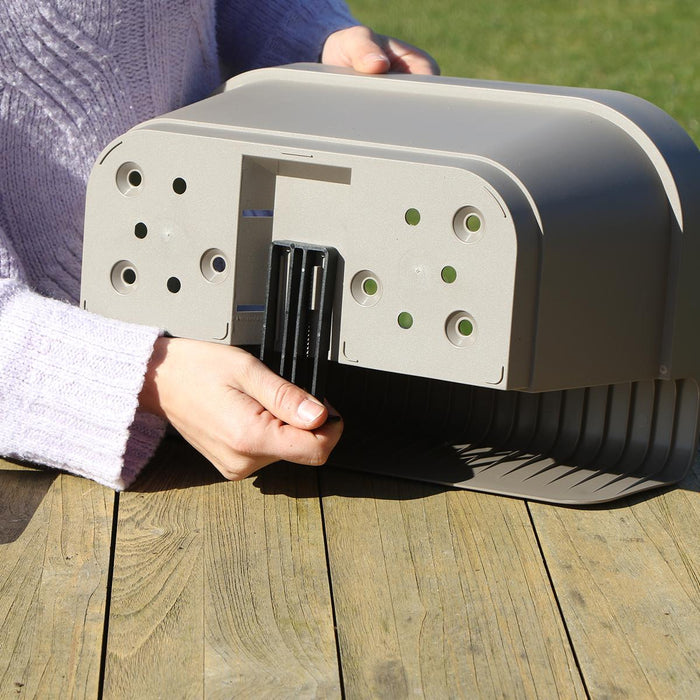 Campanula Addenda White - Balkonbak Taupe - 3 Gryder Inkluderet