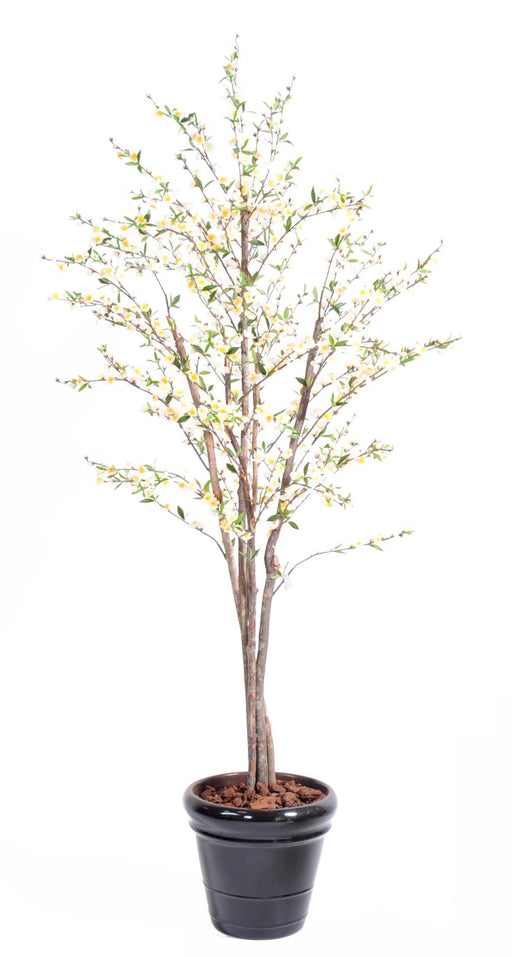 Kunstigt Blomstrende Kirsebærtræ 210 Cm Hvid