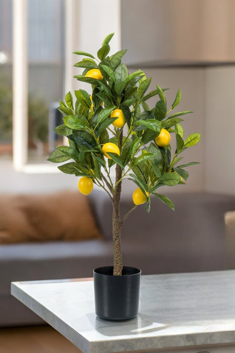 Citrontræ Kunstig Plante - H72Cm, Ø12Cm