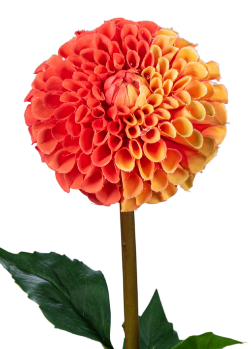 Kunstig Dahlia Orange Stængel 96 Cm Blomsterdekoration
