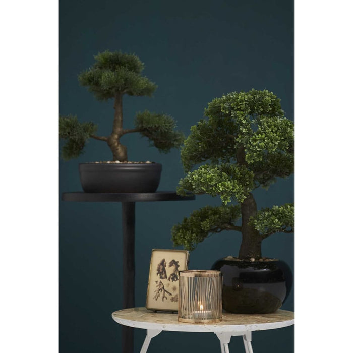 Smaragdgrøn Kunstig Cedertræ Bonsai 32 Cm