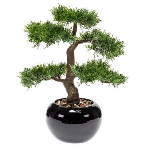 Smaragdgrøn Kunstig Cedertræ Bonsai 34 Cm