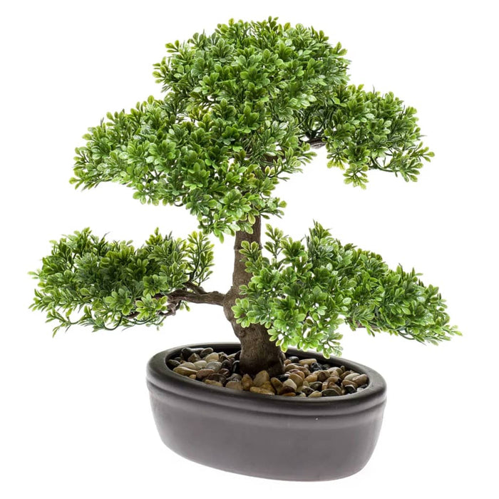 Emerald Mini Kunstig Ficus Bonsai Grøn 32 Cm