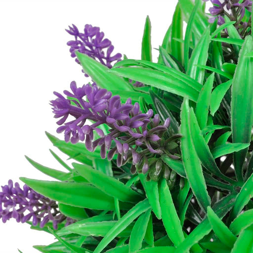 Sæt Med 2 Kunstige Buksbomkugler Med Lavendel 28 Cm
