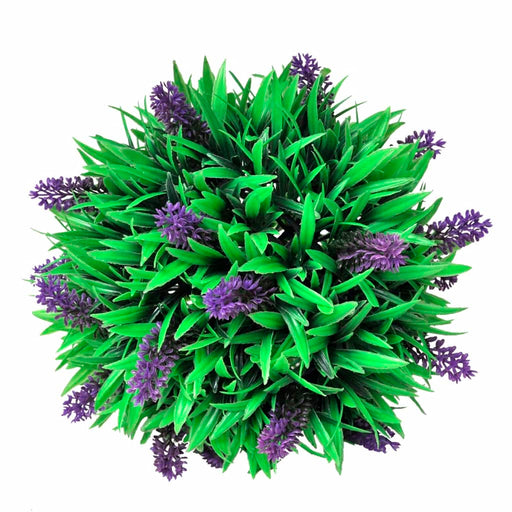 Sæt Med 2 Kunstige Buksbomkugler Med Lavendel 28 Cm