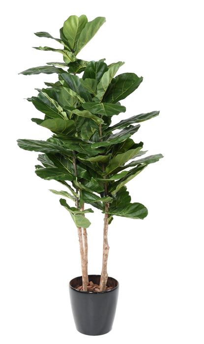 Ficus Lyrata Kunstig Grøn Plante Indendørs 210Cm