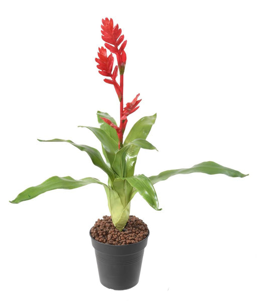 Kunstig Blomst Bromelia Rød 55Cm Dekoration