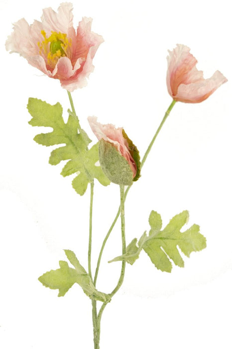 Lyserød Kunstig Valmueblomst