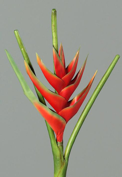 Kunstig Blomst Heliconia Rød 126Cm Tropisk Dekoration
