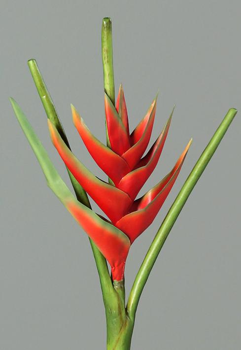 Kunstig Blomst Heliconia Rød 126Cm Tropisk Dekoration