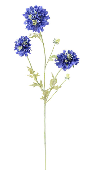 Blå Scabious Kunstig Blomst 75 Cm Dekorativ Stilk