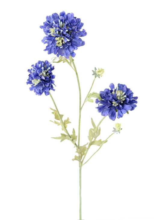 Blå Scabious Kunstig Blomst 75 Cm Dekorativ Stilk
