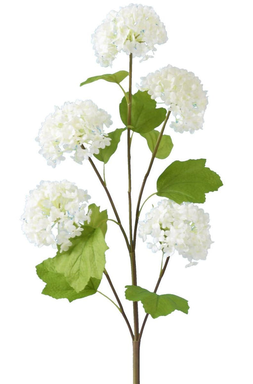 Kunstige Blomst Viburnum Bolde Hvide 75Cm