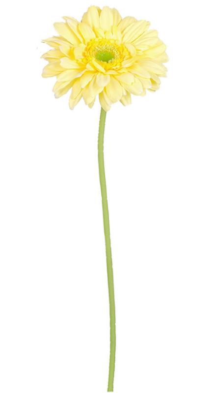 Kunstig Gul Gerbera Blomst 50 Cm Fleksibel Stilk
