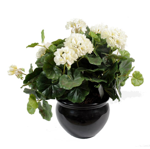 Kunstig Geranium Hvid Pæl 35 Cm