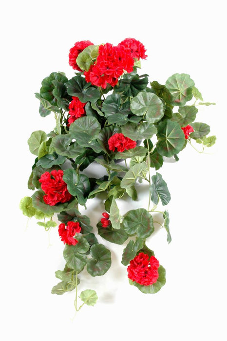 Kunstig Rød Geranium I Interiør Dekoration 60Cm