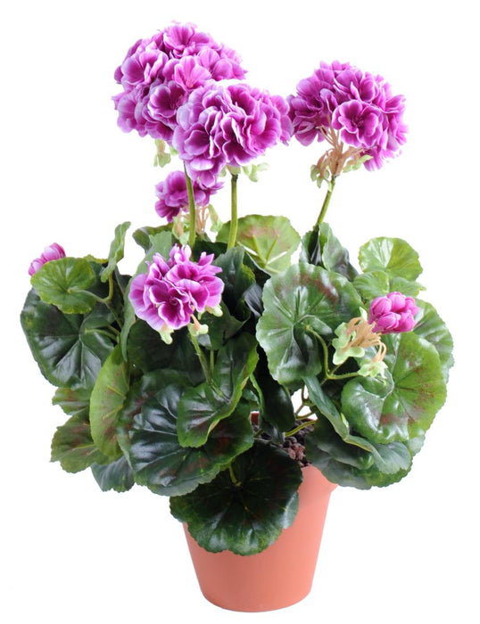 Kunstig Lilla Geranium 40 Cm Med Stag