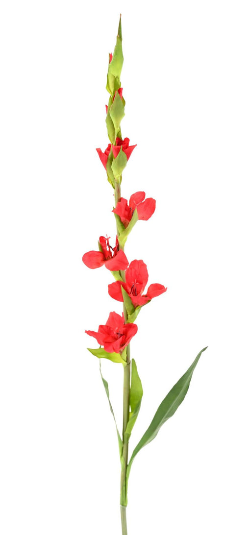 Kunstig Gladiolus Rød 100 Cm Til Blomsterdekoration