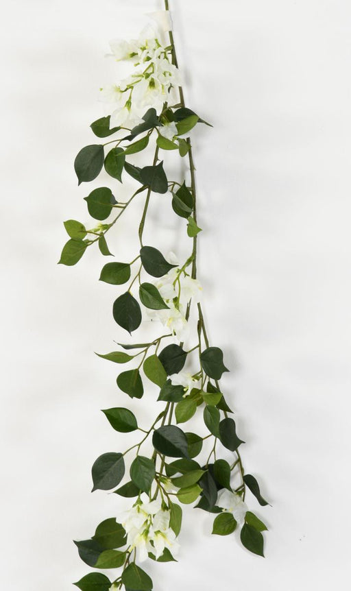 Kunstig Bougainvillea Blomsterguirlande 110Cm Hvid