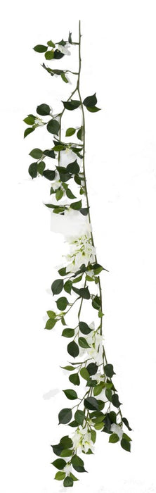 Kunstig Bougainvillea Blomsterguirlande 110Cm Hvid